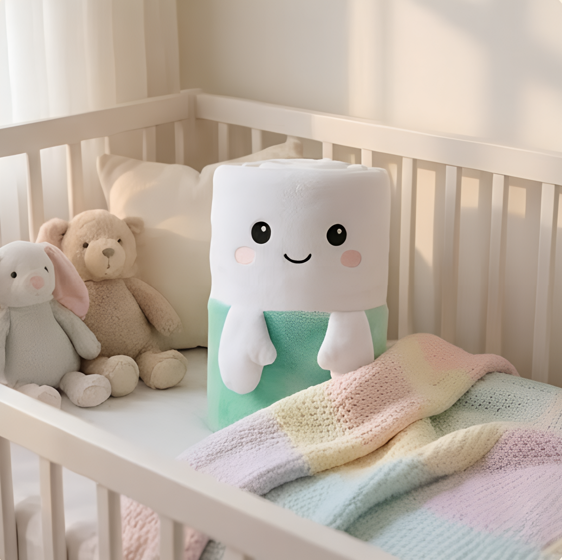 Snugo in baby crib